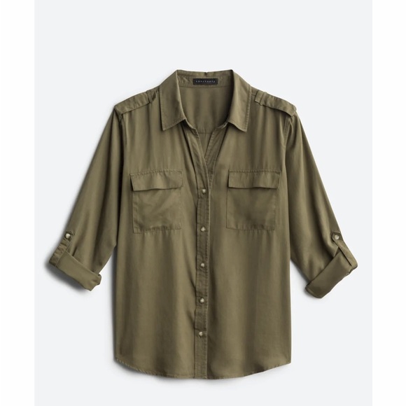 Sanctuary Tops - SANCTUARY Primrose Cargo Button-Down Top - Size Large